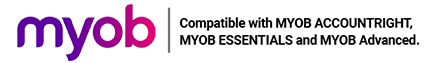 WareConnect for MYOB is compatible with MYOB ACCOUNTRIGHT, MYOB ESSENTIALS and MYOB Advanced.